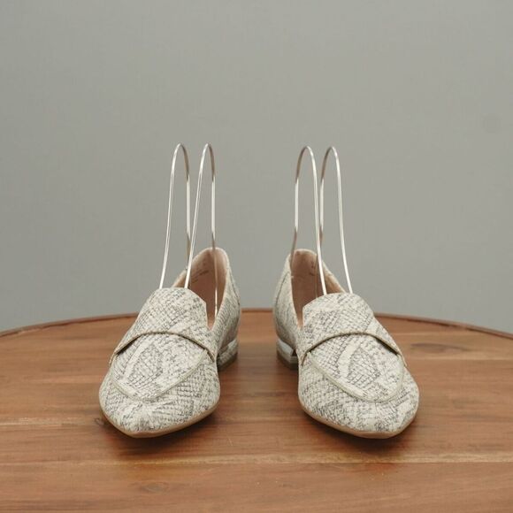 Franco Sarto Womens Sansa Pointed Toe Loafers Size 9 M Man Made Snake Print - Picture 3 of 11